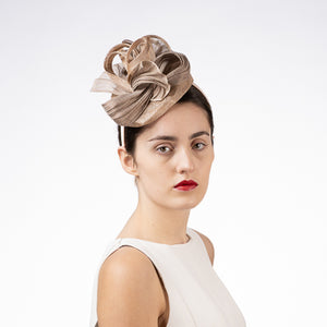Twisted Bow Teardrop Sinamay Disk Headband Fascinator Cocktail Hats