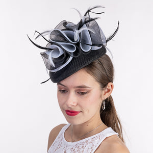 Layer Crinoline Top Pillbox Poly Straw Hats