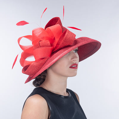 Metallic Wide-Brimmed Church Hats