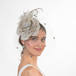 Silk Flower Face Veils Comb Fascinator Cocktail Hats