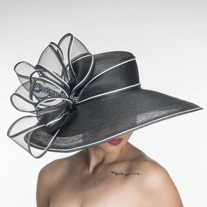 Wide Brim Large Bow Trim Sun Hats
