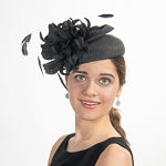 Load image into Gallery viewer, Flower Poly Straw Pillbox Hats
