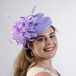 Flower Poly Straw Pillbox Hats